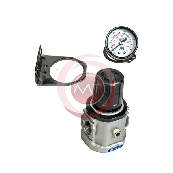 REGULADOR CON MANOMETRO 0-150 PSI 1/8 NPT (757571) (0028)
